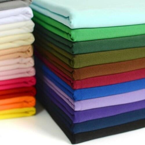 22 Colors For Choose Smooth Plain Color Elastic Fabric Stretchable Polyester Spandex Fabric 92x160cm For Shirt Baby Cloth Dress
