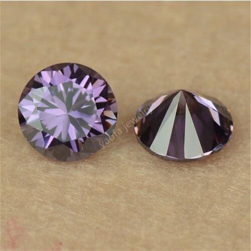 Hot Sale 1~4mm 5A Round Brilliant Cut Purple Red Violet Synthetic Cubic Zirconia Machine Cut Loose Amethystine zircon CZ Stone