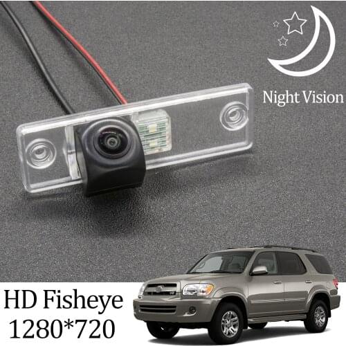 Owtosin HD 1280*720 Fisheye Rear View Camera For Toyota Sequoia 2000 2001 2002 2003 2004 2005 2006 2007 Car Parking Accessories
