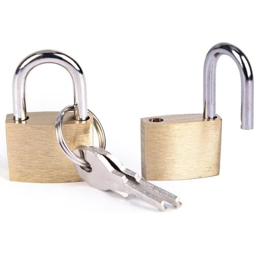 Brass Padlock Long Shackle Travel Luggage/Suitcase/Gate Lock door locks