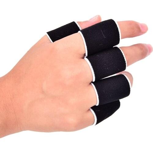 HOT 10Pcs/lot Sleeve Protector Protective Gear Finger Guard Bands Bandage Support Wraps Arthritis Aid Straight Finger Stall