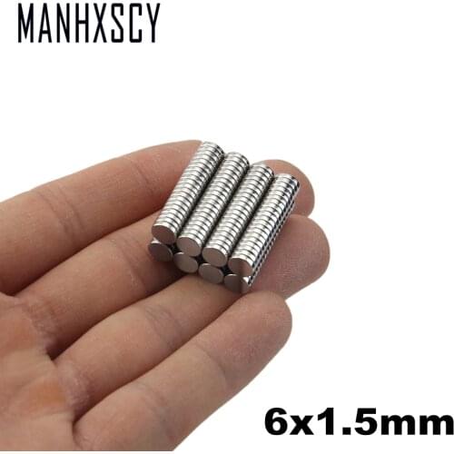 6000pcs Neodymium N35 Dia 6mm X 1.5mm Strong Magnets Tiny Disc NdFeB Rare Earth For Crafts Models Fridge Sticking 6x1.5mm