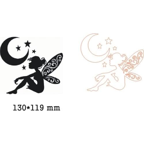 Metal Die Cuts Craft Stencil Fairy girl 130*119 mm Cutting Dies For DIY Scrapbooking Paper Cards Embossing Making Die Template