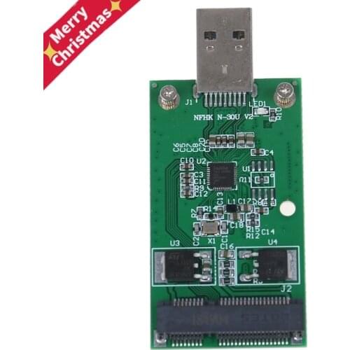 Mini USB 3.0 to PCIE mSATA External SSD PCBA Conveter Adapter Card