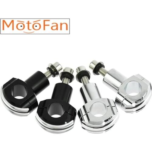 Motorcycle 1" Black Chrome Handlebar Risers 25MM Motorbike Heightening Fixed Clamp Bar Risers Mount for Harley/KTM/Honda