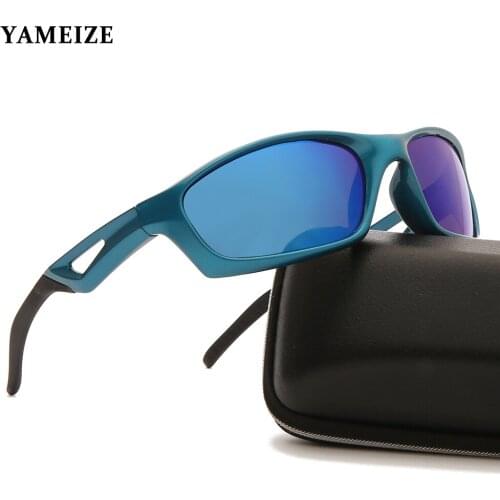 YAMEIZE Polarized Sunglasses Mens Driving Shades Spuare Vintage Sun Glasses Fishing Sunglasses UV400 Eyewear Gafas Gafa De Sol