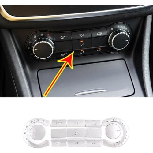 For Mercedes-BenzA-Class B-Class CLA GLA Central Control Air Conditioning Button Sticker Aluminum Alloy 13-piece Car Accessories