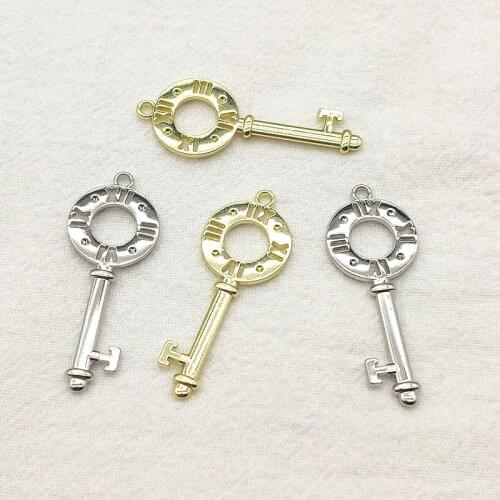 New Arrival! 40x15mm 100pcs Zinc Alloy Key shape Charm for Handmade Bracelet Necklace Earring DIY Accessories,Jewelry Findings
