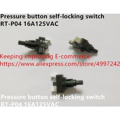Original new 100% pressure button self-locking switch RT-P04 16A125VAC