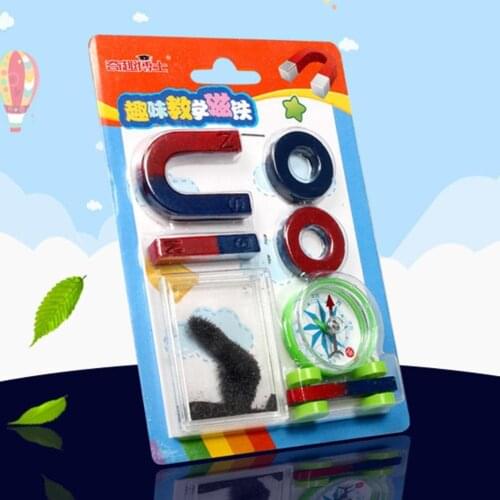 Bar Ring U-shape Compass Magnet Set Education Science Experiment Tools Kid Toy Easy to Operate Durable Science Experiment Tools
