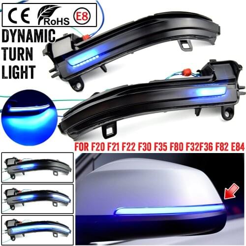 For BMW 1 2 3 4 Series X1 F20 F21 F22 F30 F31 F34 F32 E84 i3 LED Dynamic Turn Signal Light Flowing Water Blinker Flashing Light
