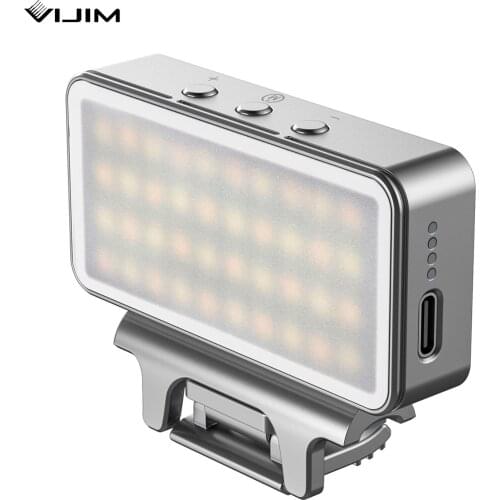 VIJIM Clip-on LED Video Light Computer Video Conference Lighting M3 odes Brightness Built-in Rechargeable Battery for PC Laptop