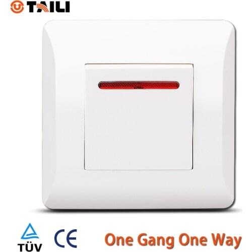 TAILI EU standard one gang one way wall switch light switch TL0606