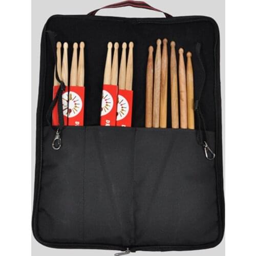 Top quality professional luxury portable durable thicker drum stick Bags drumstick carrying cases gig bags padded cover black