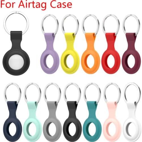 High quality Silicone Case For Apple Airtags Protective Cover For Apple Locator Tracker Anti-lost Device Keychain Protect Sleeve