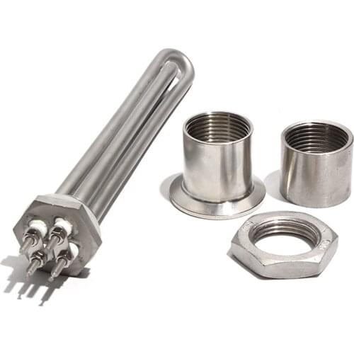 1 Inch BSP/NPT Thread 304 SUS Immersion Water Heating Tube 36V/48V Heater Element with Accessories 600W/900W/1200W/1500W