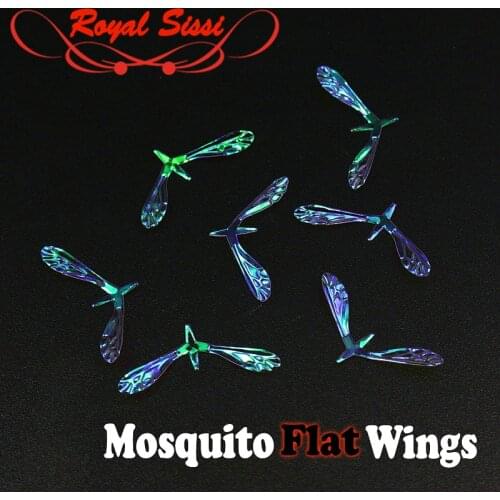 Quintessential 10pairs rainbow film realistic mosquito wings dry fly pearlescent clear texture reel wings for trout fly fishing