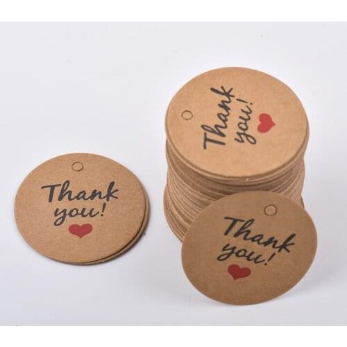 100pcs/lot Kraft Paper Gift Label Tag Handmade Jewelry Charms Tag DIY Food Label Wedding Favors Gift Decorating Tag