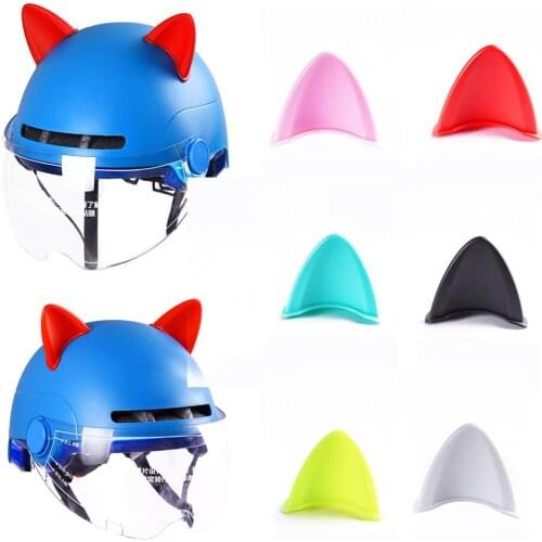 2PCS/Set Car Motorcycle Helmet Cat Ears Motocross Full Face Off Road Helmet Decoration Sticker Cosplay Car Accessori Car styling
