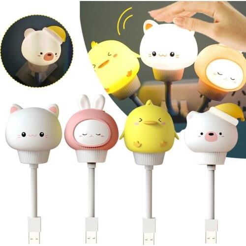 2021 LED Chlidren USB Night Light Cute Cartoon Night Lamp Bear Remote Control for Baby Kid Bedroom Decor Bedside Lamp лампа член