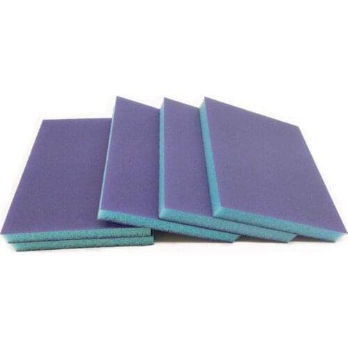 New 10pcs Dry&wet Blue Abrasive Sponge Pad Double Polishing Sponge Block P120-P1500 for Wood Furniture Wall Corner Grinding
