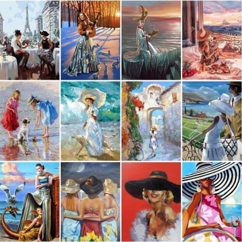 Diamond Painting Character Cross Stitch Diy Home Decoration Painting Full Diamond Umbrella Girl Picture Embroidery