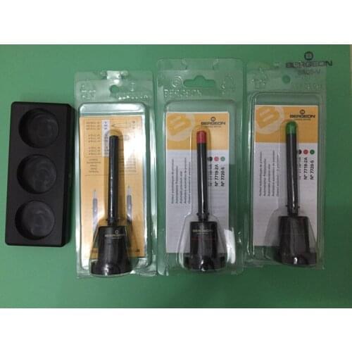 Bergeon Assortment of 3 automatic precision oiler for 7718 7719 7720 for balance pallets mechanical part for train wheel pivots