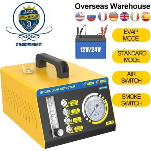 AUTOOL SDT208 Car Smoke Generator Pipeline Leak Tester Detector 4 In 1 EVAP Air Mode Vehicle Exhaust Cooling System Leakage