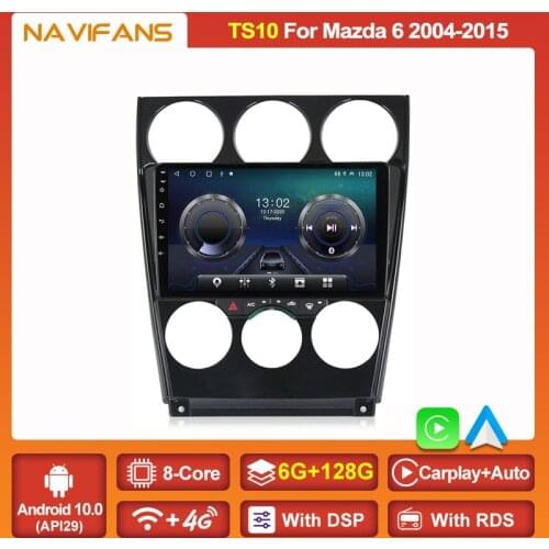 9'' IPS Screen Android 11 Car Multimedia DVD Radio Player For Mazda 6 2004-2015 GPS Navigation Auto Stereo 4G lte WIFI RDS AM FM