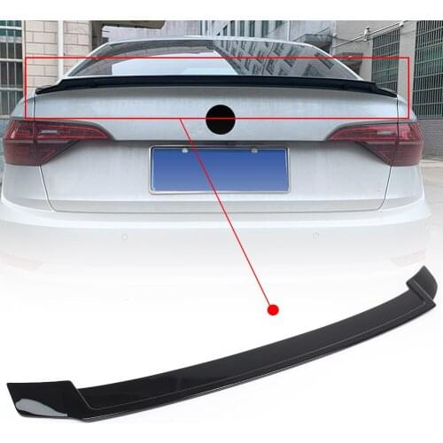 Car Rear Lip Spoiler Tail Trunk Wing Trim ABS Plastic Exterior Moulding Spoilers Wings For Volkswagen Jetta 2019 Gloss Black