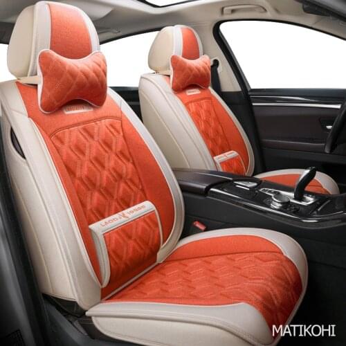 MATIKOHI flax car seat covers For volvo v50 v40 c30 xc90 xc60 s80 s60 s40 v70 auto accessories seat covers cars for vehicle
