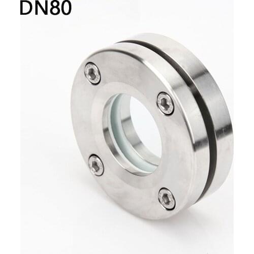DN80 SUS304 Stainless Steel Sanitary Fange Sight Glass Diopters