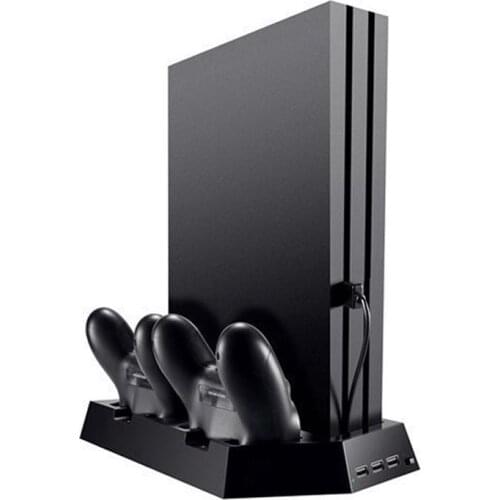 OSTENT Dual Controller Charger Cooling Fan USB Hub Vertical Stand for Sony PS4/Slim/Pro Console