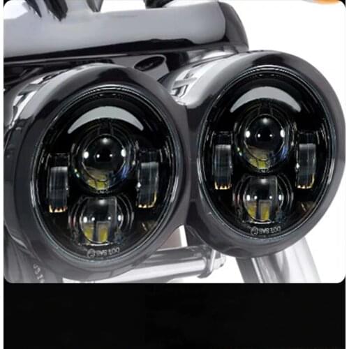 For Harley Motorcycle Dyna Fat Bob Motor Style Head Lights 4.5inch single low beam and single high beam For FatBob Dual Headlamp