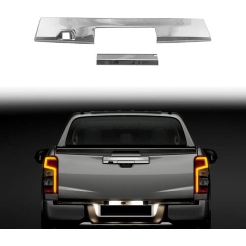 Car Chrome ABS Rear Trunk Gate Door Handle Bowl Cover Trim for Mitsubishi Triton L200 2019 2020 2021