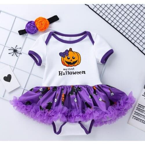 Newborn Romper Tutu Dress First Halloween Baby Girl Clothes Clothing Girls Suit 2022 Party Dresses Infant Clothes 2pcs Set