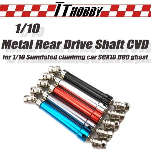 TTHOBBY Metal Rear Drive Shaft CVD Transmission Shaft Upgrade Parts for 1/10 WLtoys RC Clawler Car SCX10 D90 Ghost Short Course
