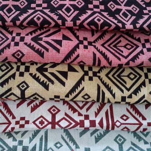 NF-14 100*148cm The New Geometric Jacquard Fabric Wave Cotton Linen Fabrics Handicraft Creative Household Fabrics For Bags Shoes