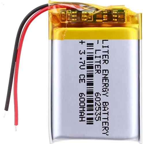 Free shipping Polymer lithium battery 3.7 V, 602535 can be customized wholesale CE FCC ROHS MSDS 600MAH quality certification