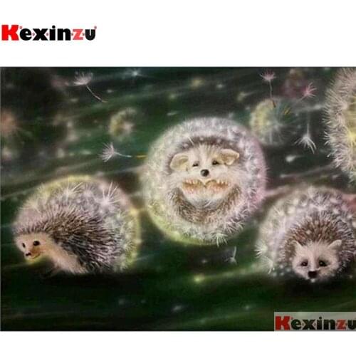 Full Square/Round 5d Diamond Painting Hedgehog 3d Embroidery Cross Stitch Diamond Mosaic Full Picture Rhinestone Decor W6465