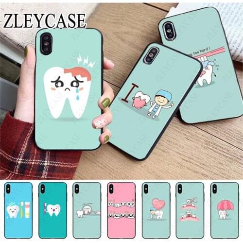 Cute Wisdom Teeth Dentist Tooth Love Clear Phone Case For iphone x xr xsmax 11 12pro max 5s SE 2020 6splus 7 8plus 12mini cover
