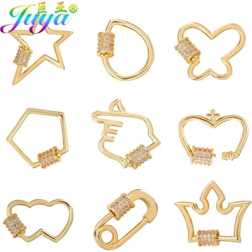 Juya DIY Sprial Bolt Locks Supplies Pendant Screw Lock Clasps Accessories For Pendant Jewelry Making Components