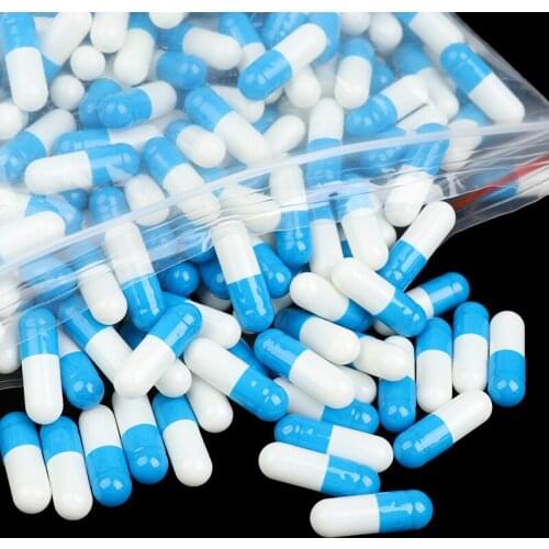1000Pcs Empty Hard Gelatin Capsule Size 0# Clear Kosher Gel Medicine Pill Cases