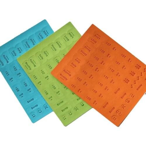 Multi-Color Self Adhesive Mini Calendar Stationery Index Decorative Stickers Label Calendar Sticker DIY Work Schedule Calendar