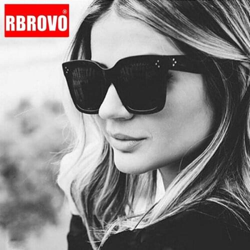 RBROVO 2021 Luxury Square Sunglasses Women Man/Women Lens Sun Glasses Classic Vintage UV400 Outdoor Oculos De Sol Feminino
