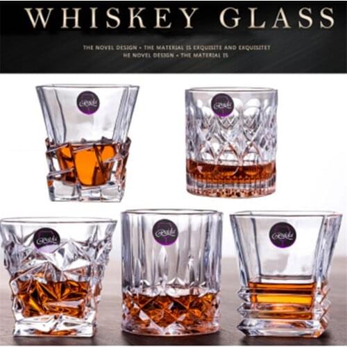 Luxury Crystal Whiskey Glass Whiskey Cup Bar Beer Water and Party Hotel Wedding Glasses Gift Household Drinkware