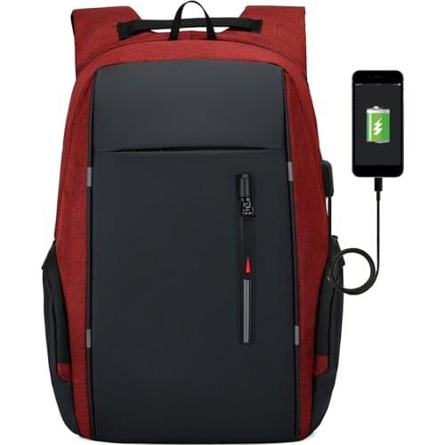 15.6 Inch Men USB Charging Waterproof Laptop Backpack Travel Oxford Women Pack Male Business Bag Computer Notebook Backpacks