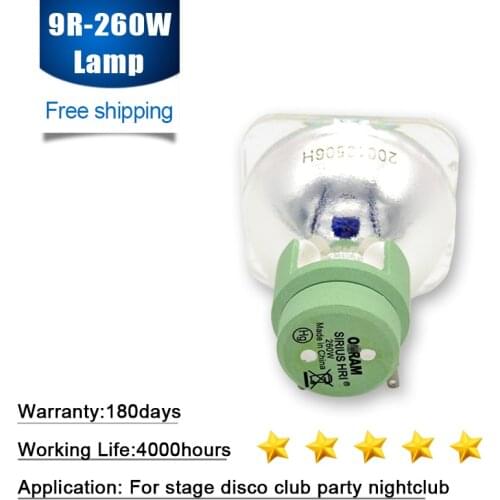 Replacement Bulb for 9R Moving Head Light OSRAM SIRIUS HRI P-VIP 260W 9R MSD Stage Moving Head Beam Lamp Light
