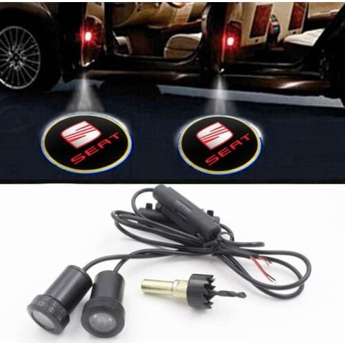 Led car door light For Seat Leon 1 2 3 MK3 Ateca Ibiza 6J Toledo Exeo Cordoba FR door light Welcome Logo Ghost Shadow Lamp