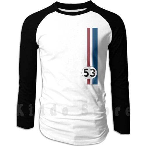 Herbie Stripes hoodie long sleeve Herbie The Love Bug Beetle Stripes 53 Racing